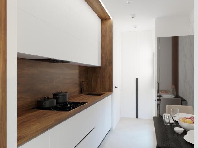 Отделка кухонной столешницы и фартука